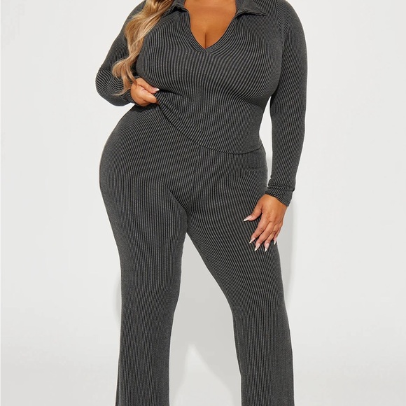 Fashion Nova Josie Ribbed Long Sleeve Matching Set - Picture 3 of 6